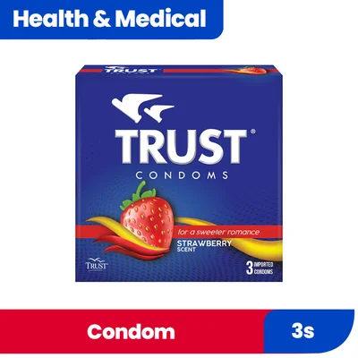 TRUST CONDOM STRAWBERRY 3S 610146