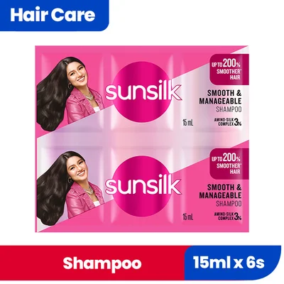 SUNSILK SH SMOOTH&MGBLE 15ML 6S 510583