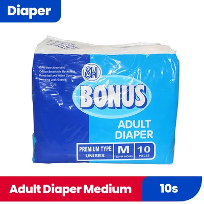 SM BONUS ADULT DIAPER MED 10S 510341