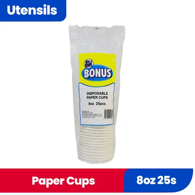 SM BONUS PAPER CUPS 8OZ 25S 510265