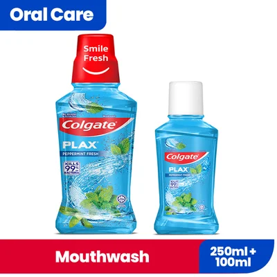 COLGATE PLAX PEPPERMNT250+100ML 514317