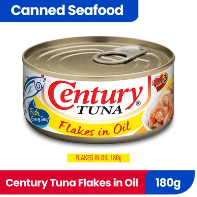 CENTURY TUNA FLAKES VEG OIL180G 110273