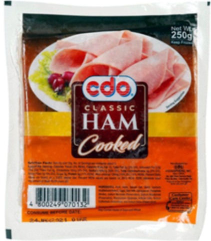 CDO HAM COOKED SLCD 250GM (311057)